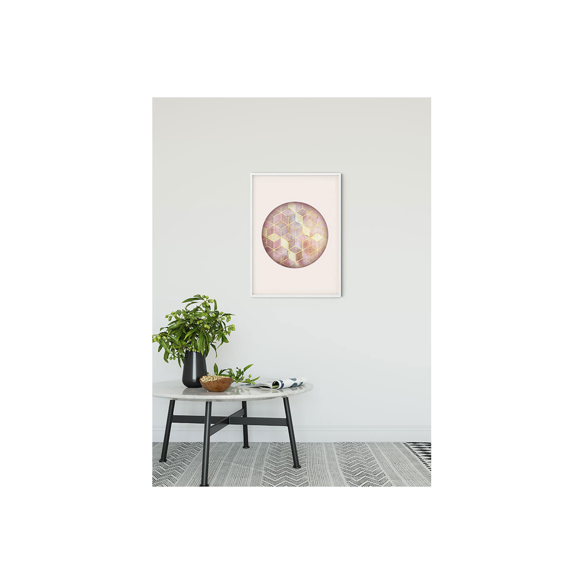 Komar  Wandbild Mosaik Circle Rosso 50x70 cm