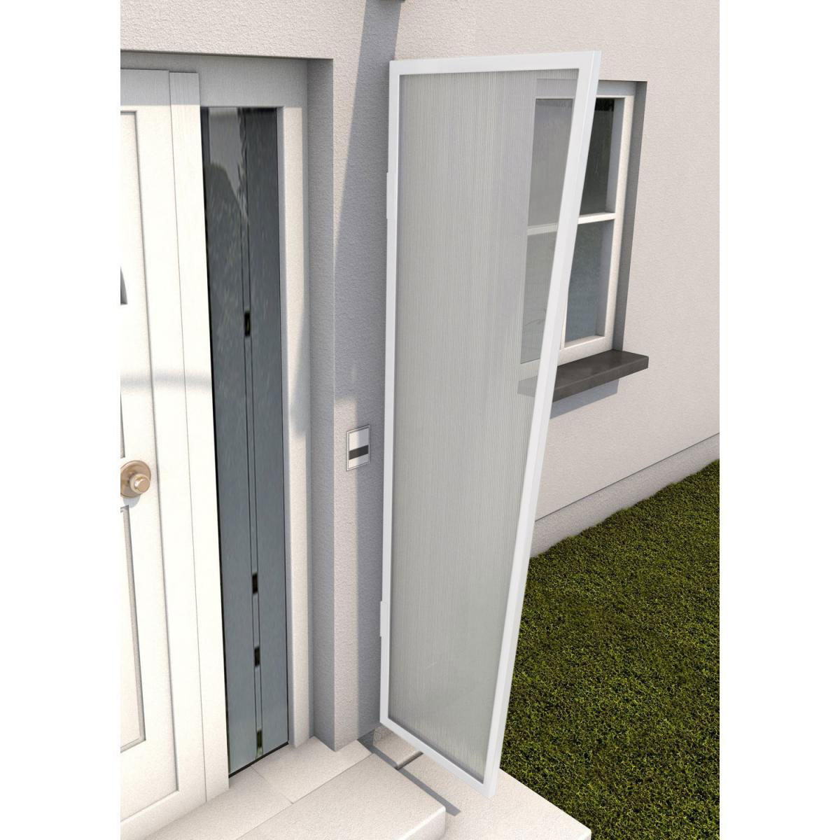 Durabil Seitenblende B1 weiß Stegplatte klar 6 mm 45 x 60 x 200 cm