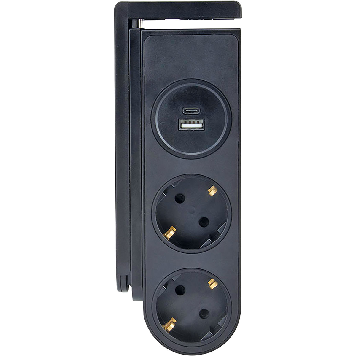 Schwaiger  Tischsteckdosenleiste 2-fach mit USB C/A klemmbar Bild 1