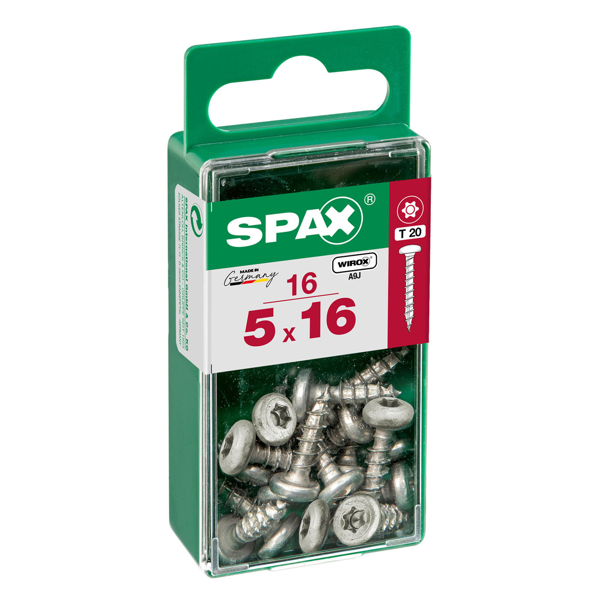 Spax Universalschraube WIROX Rundkopf 5 x 16 mm Torx 16 Stück