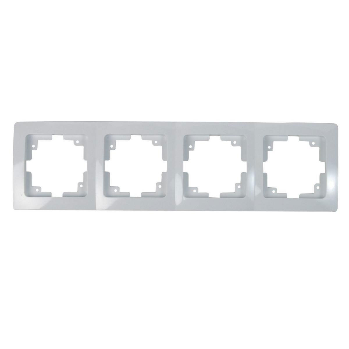 Abdeckrahmen Monaco 4-fach ultraweiß 34 x 8,1 x 1,5 cm Bild 2