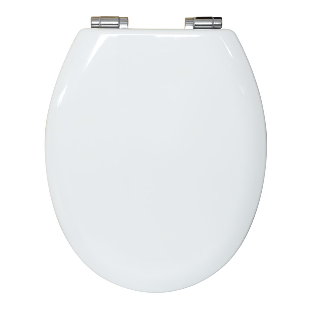 Valblue WC-Sitz Turin weiss, MDF-Holzkern, mit Absenkautomatik, Metallscharniere verchr.