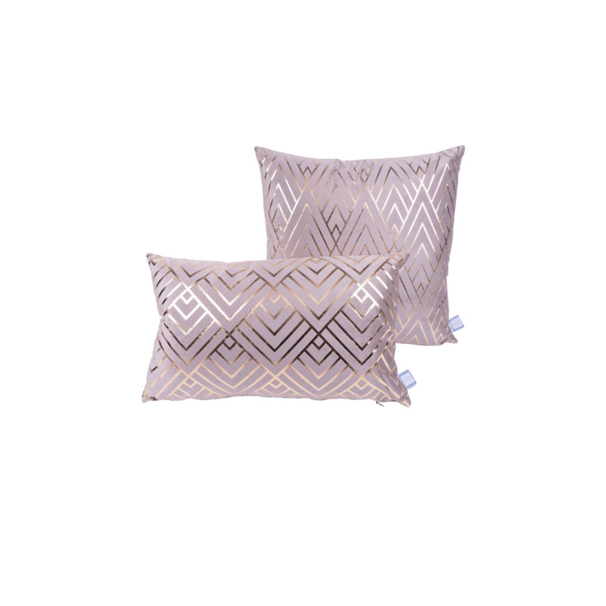 Dekokissen Prisma 225 2er-Set taupe / gold