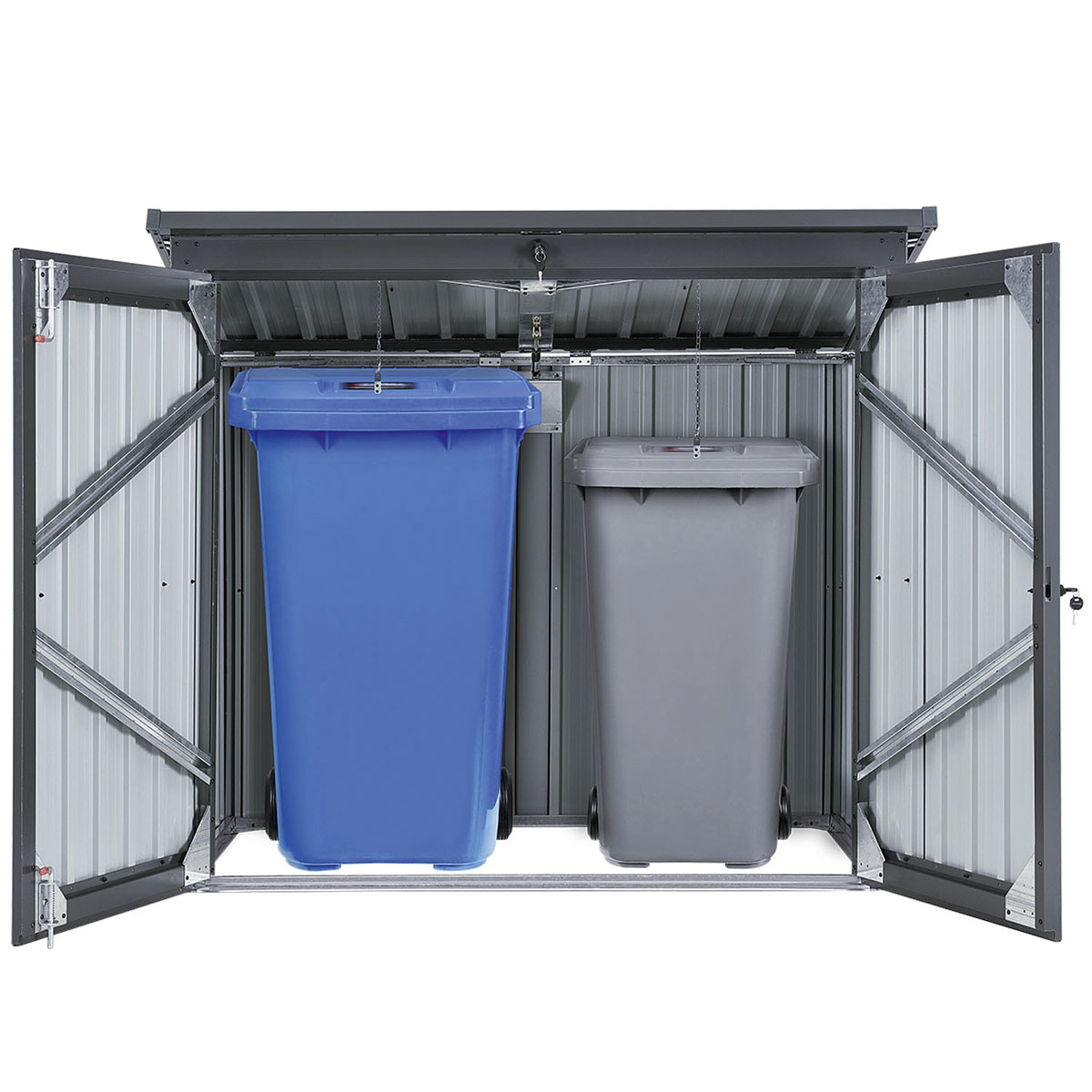 Durabil Metall-Mülltonnenbox Klassik für 2 x 240 L Bild 2