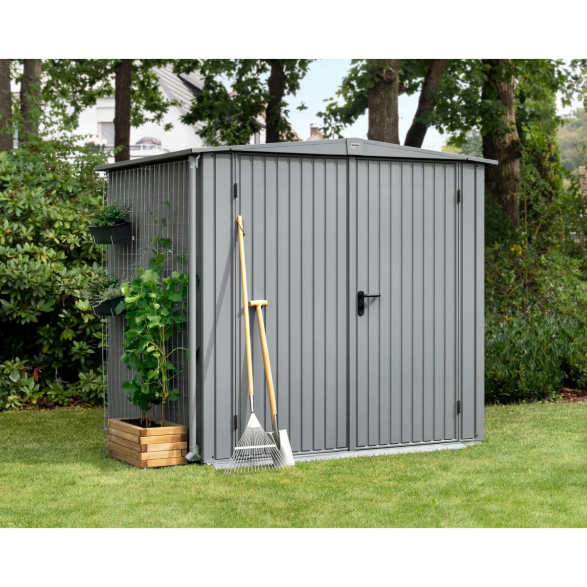 EcoStar  Gerätehaus Trend-STyp 2RAL9007 2 flg