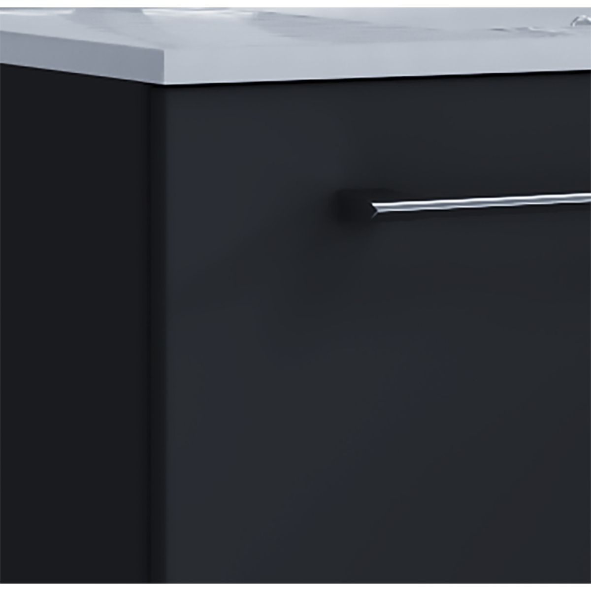 Waschplatz 60 cm 2-teilig 1 Schubfach schwarz Bild 2