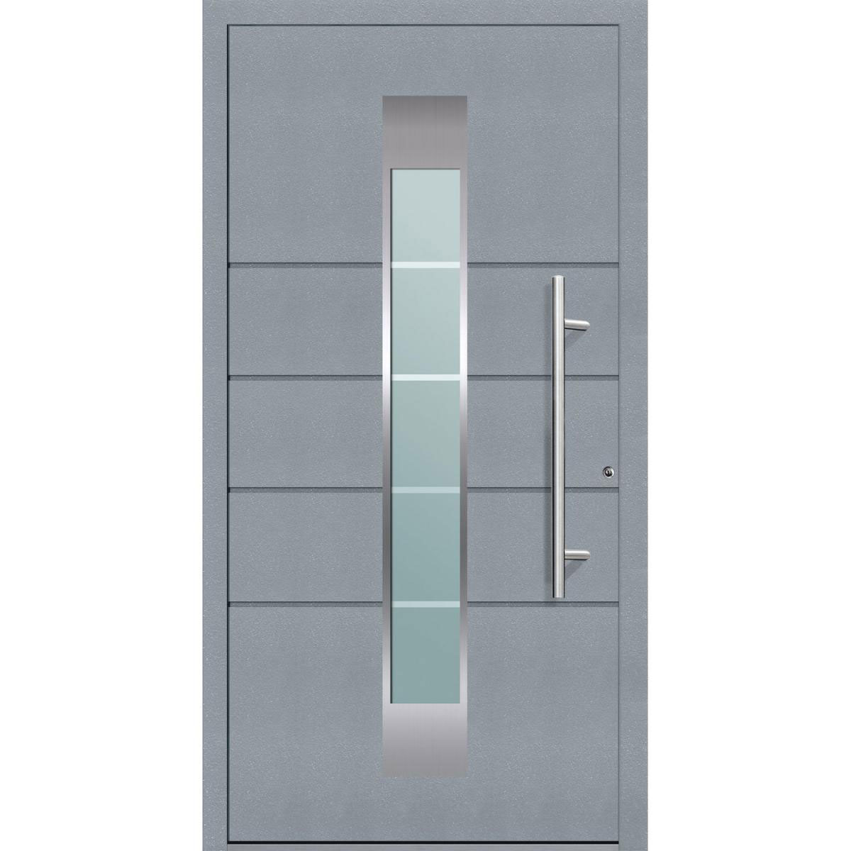 Aluminium Sicherheits-Haustür Turin Exklusiv 75 mm weiß 100 x 210 cm Anschlag rechts inkl Griffset Bild 1