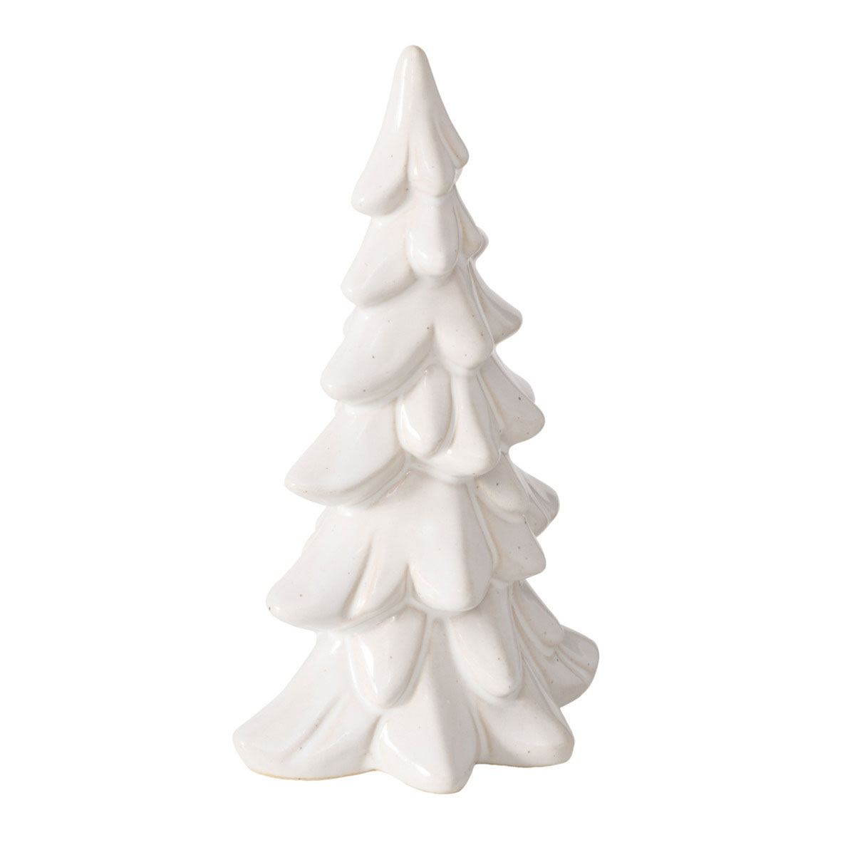 Dekoaufsteller Cristo Weihnachtsbaum 12 x 9 x 20 cm cremeweiss Keramik Bild 2