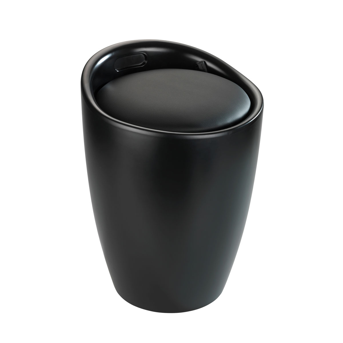 Wenko Hocker Candy schwarz mit Wäschesack Bild 1