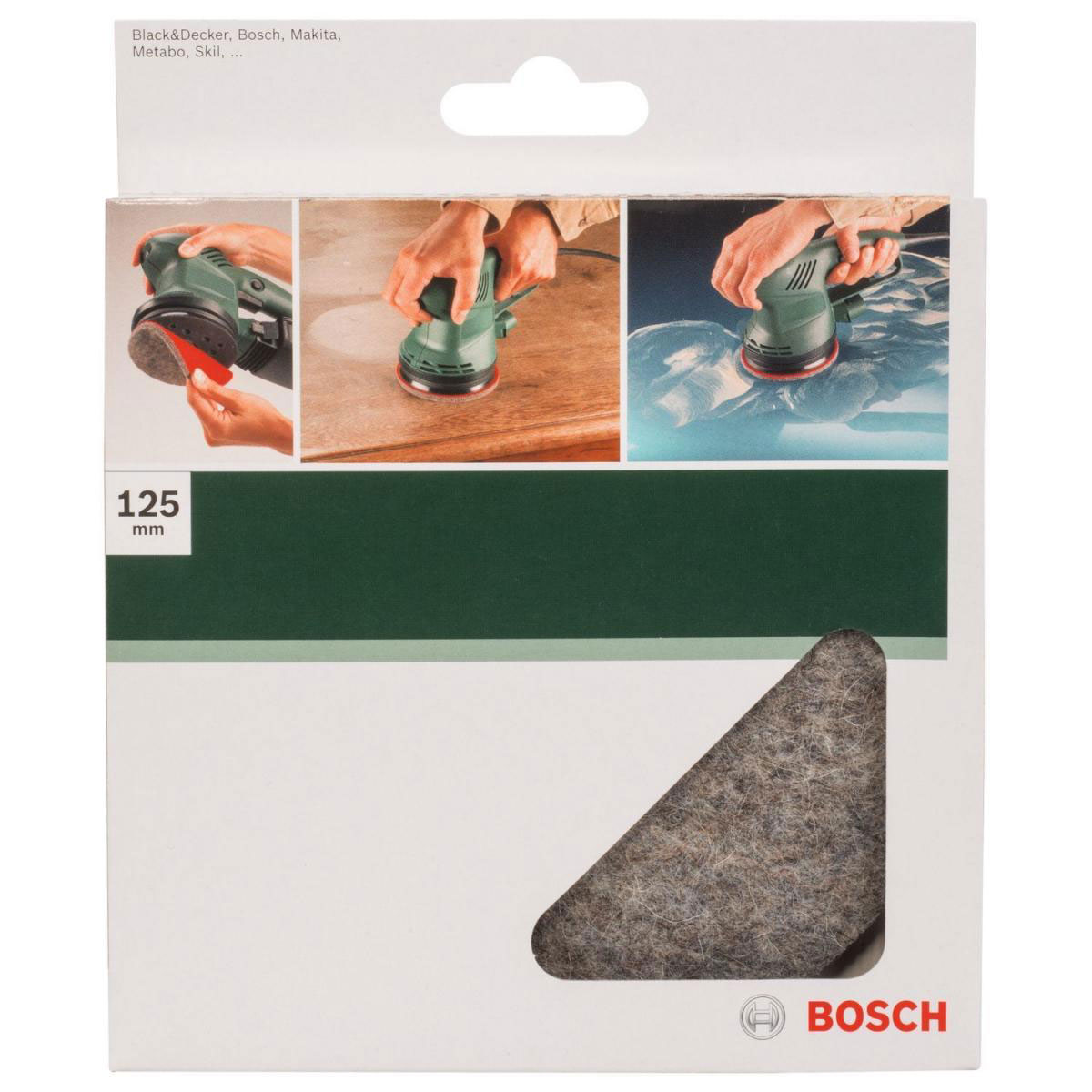 Bosch  DIY Polierfilz Durchmesser 125 mm Klettsystem mittel Bild 2