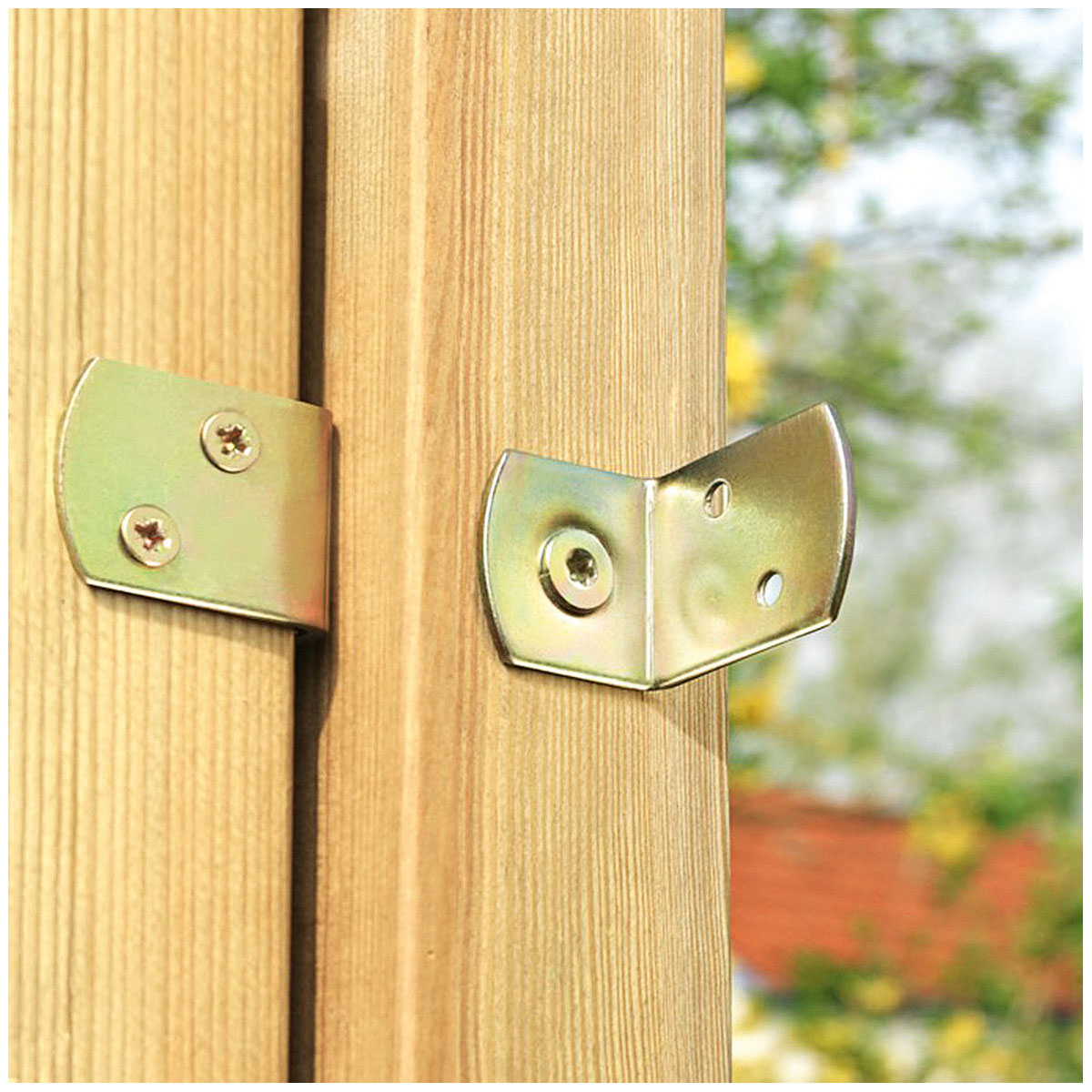 Connex Flechtzaunbeschlag Stahl verzinkt 4 Stück Bild 2