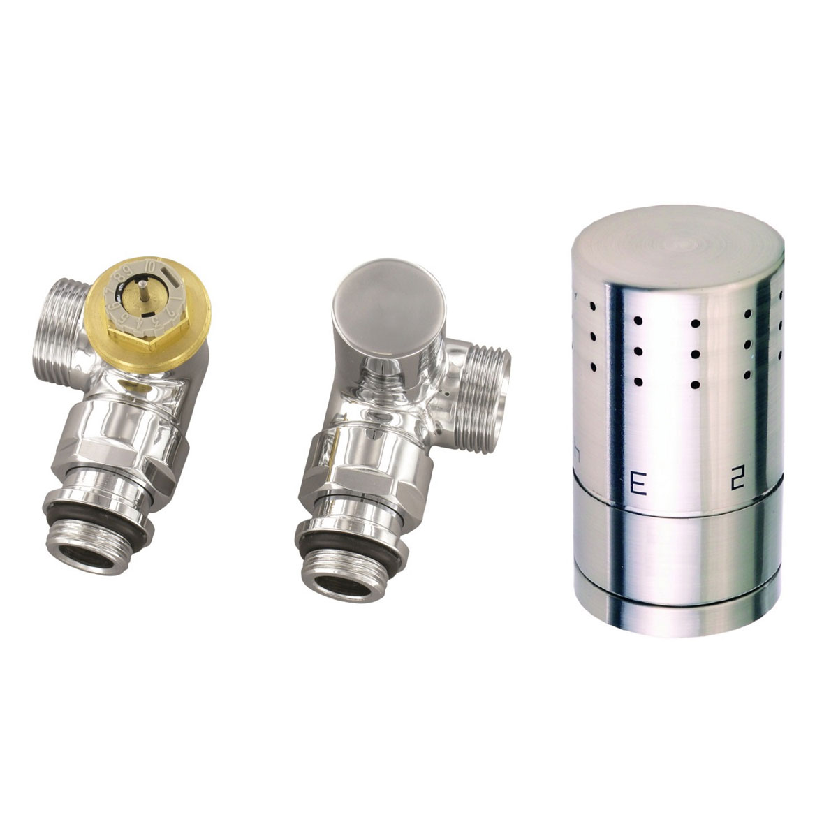 Ximax  Heizkörper Zubehör Thermostatset Winkelform Typ SX Winkeleck 15 mm Chrom