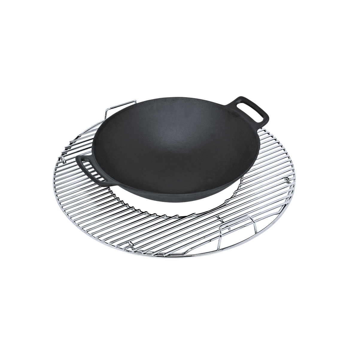 Rothmann Grillrost-Einsatz Wok Gusseisen 36 x 7 cm