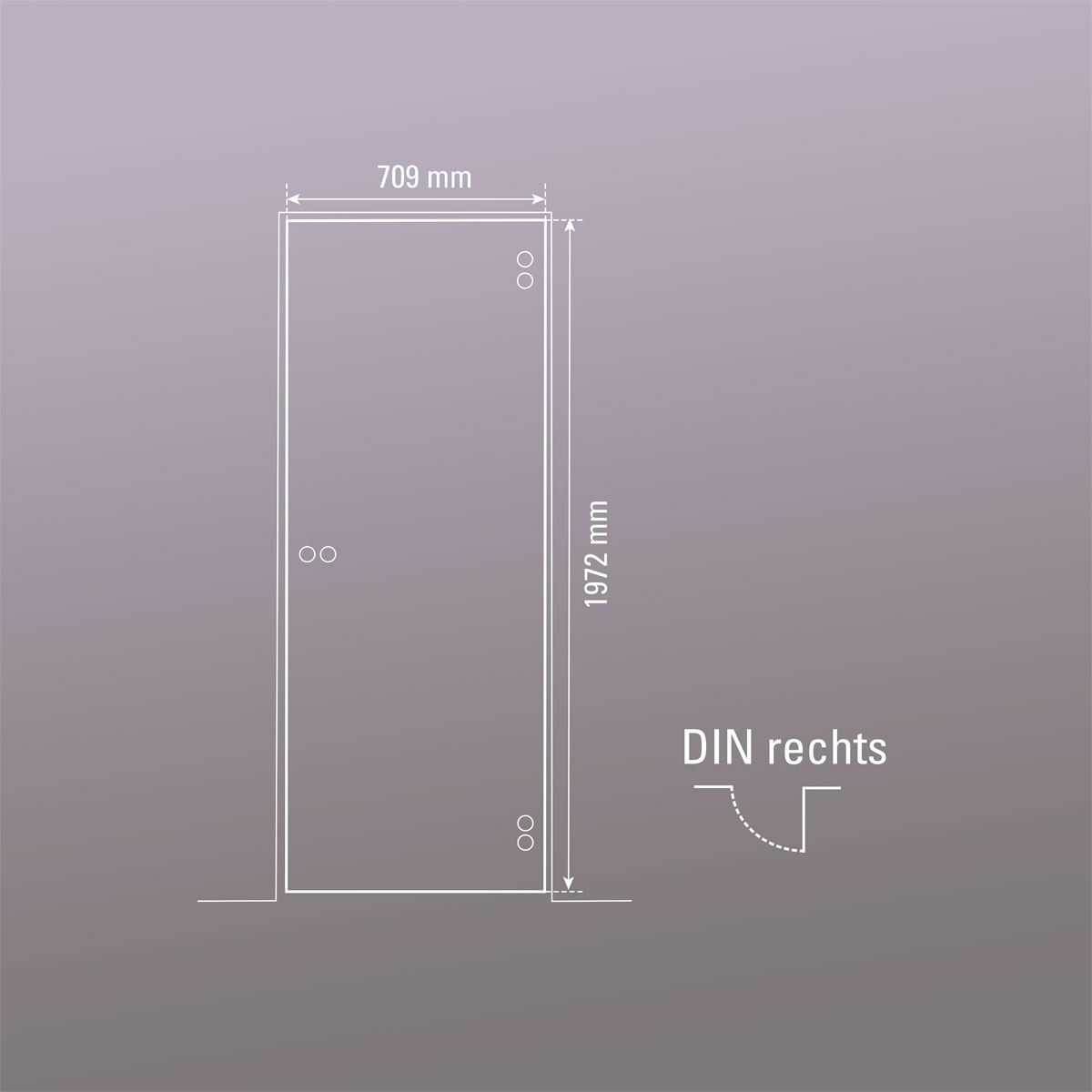 Glasdrehtür NOVA 501 70,9 x 197,2 cm Rechts Bild 3