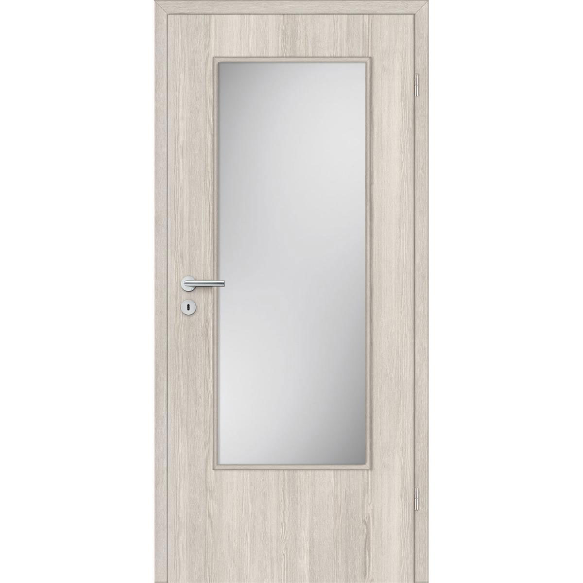 Borne Zimmertür CPL Lärche cashmere aufrecht mit Lichtausschnitt 86 x 198,5 cm DIN rechts