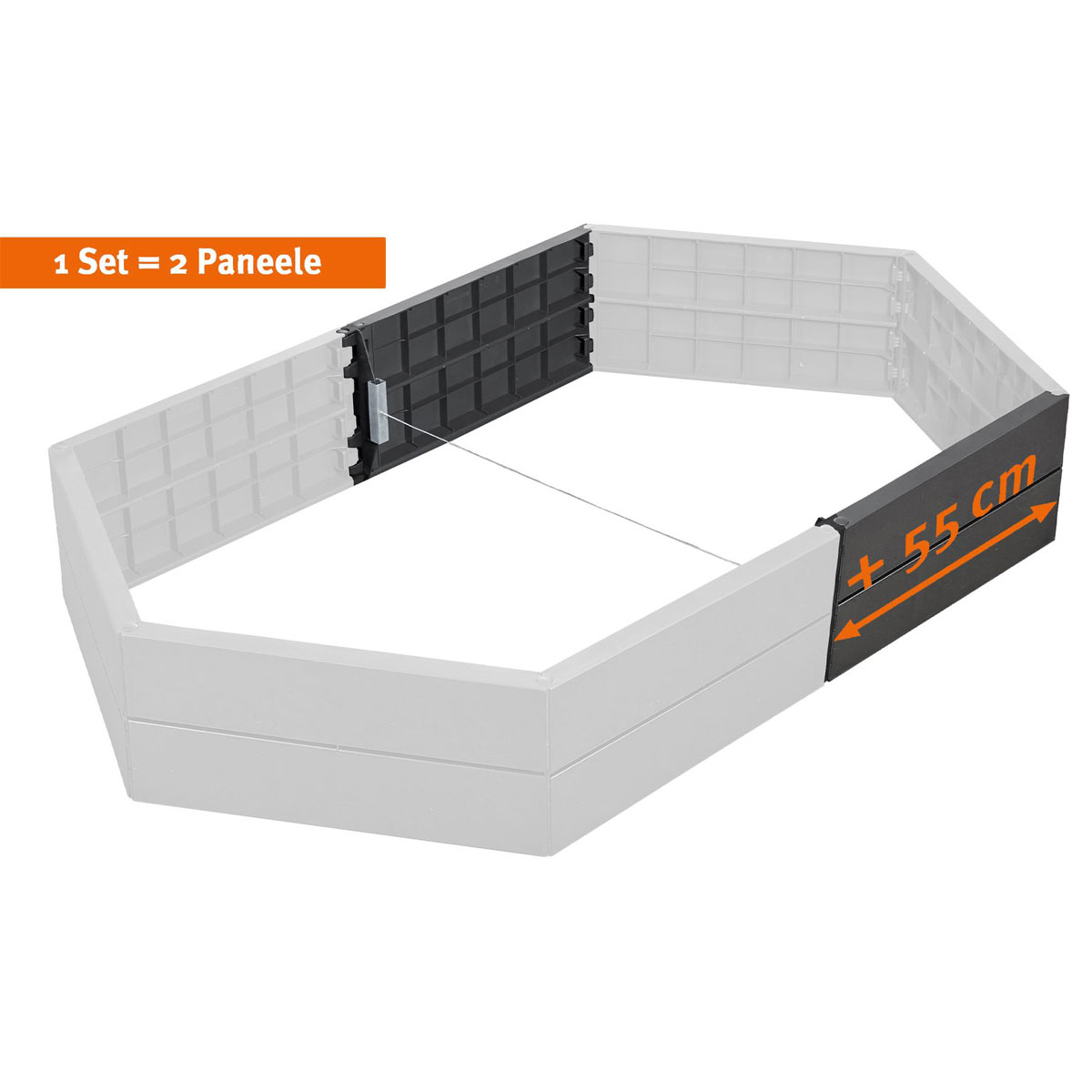 Garantia Hochbeet-Verlängerungs-Set Ergo grau Bild 2