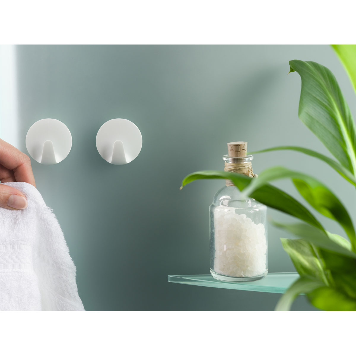 Tesa Powerstrips Haken Small rund weiß 3 Stück Bild 4