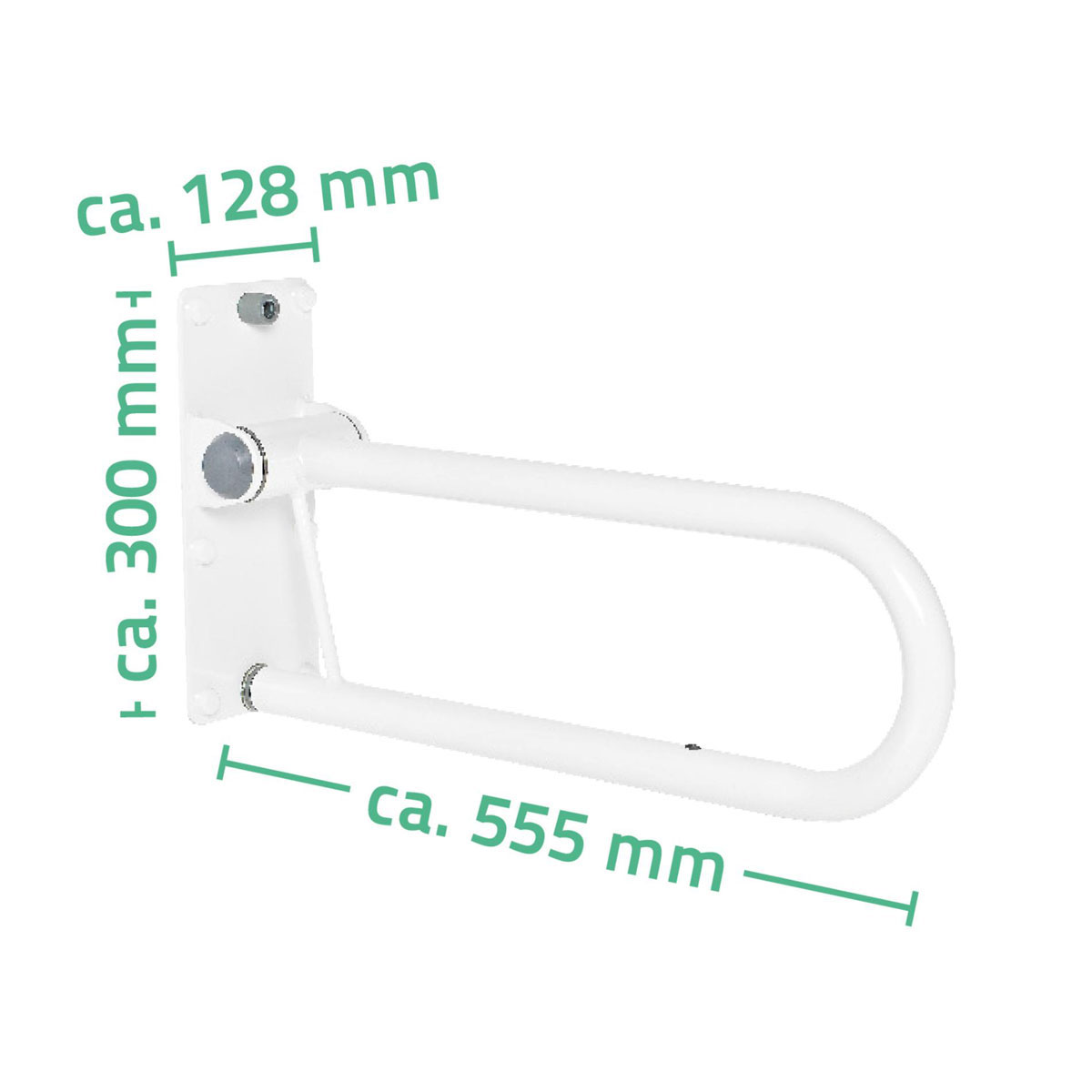 Ridder  WC-Aufstehbügel 55,5 cm klappbar weiß Bild 7