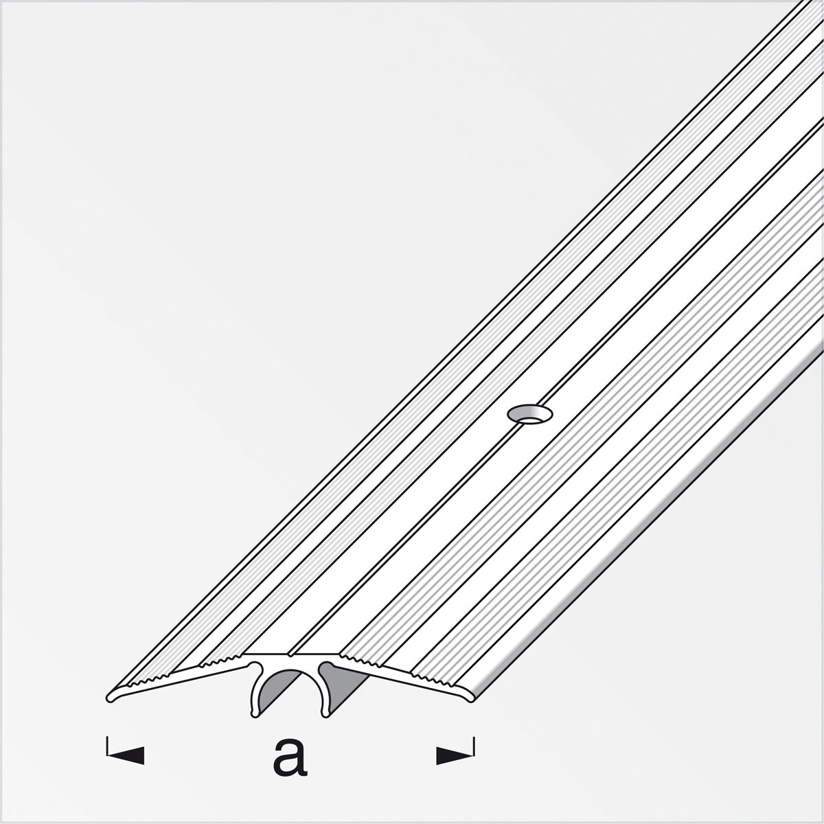 Alfer Übergangsprofil Clipstech-Plus 46 mm 1m silber Bild 2