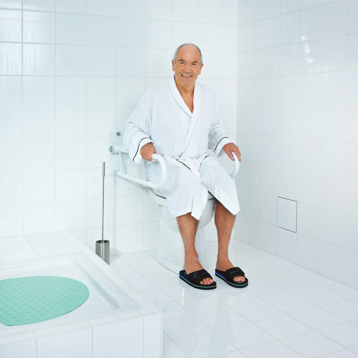 Ridder  WC-Aufstehbügel 76 cm klappbar weiß Bild 3