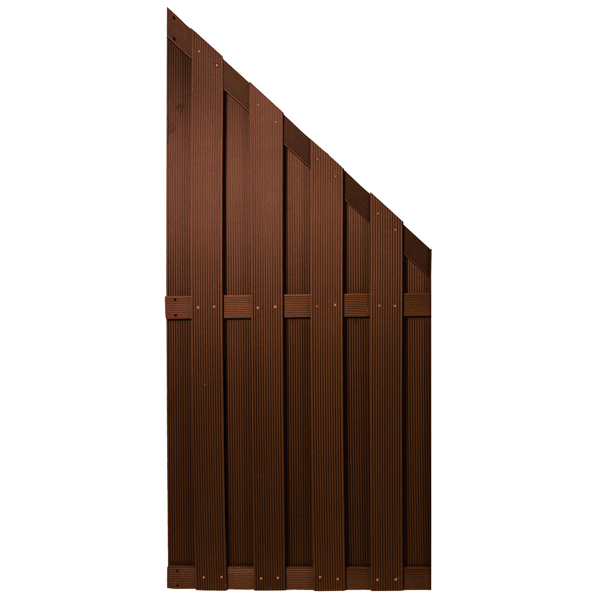 Ideenwelt T&J Zaunserie SHANGHAI Ecke braun 90 x 180/90 cm