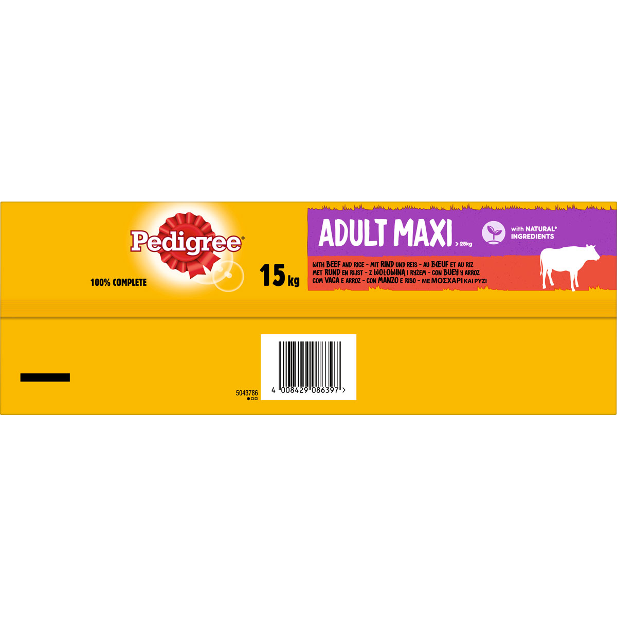 Pedigree Trockenfutter Maxi mit Rind und Reis 15 kg Bild 3