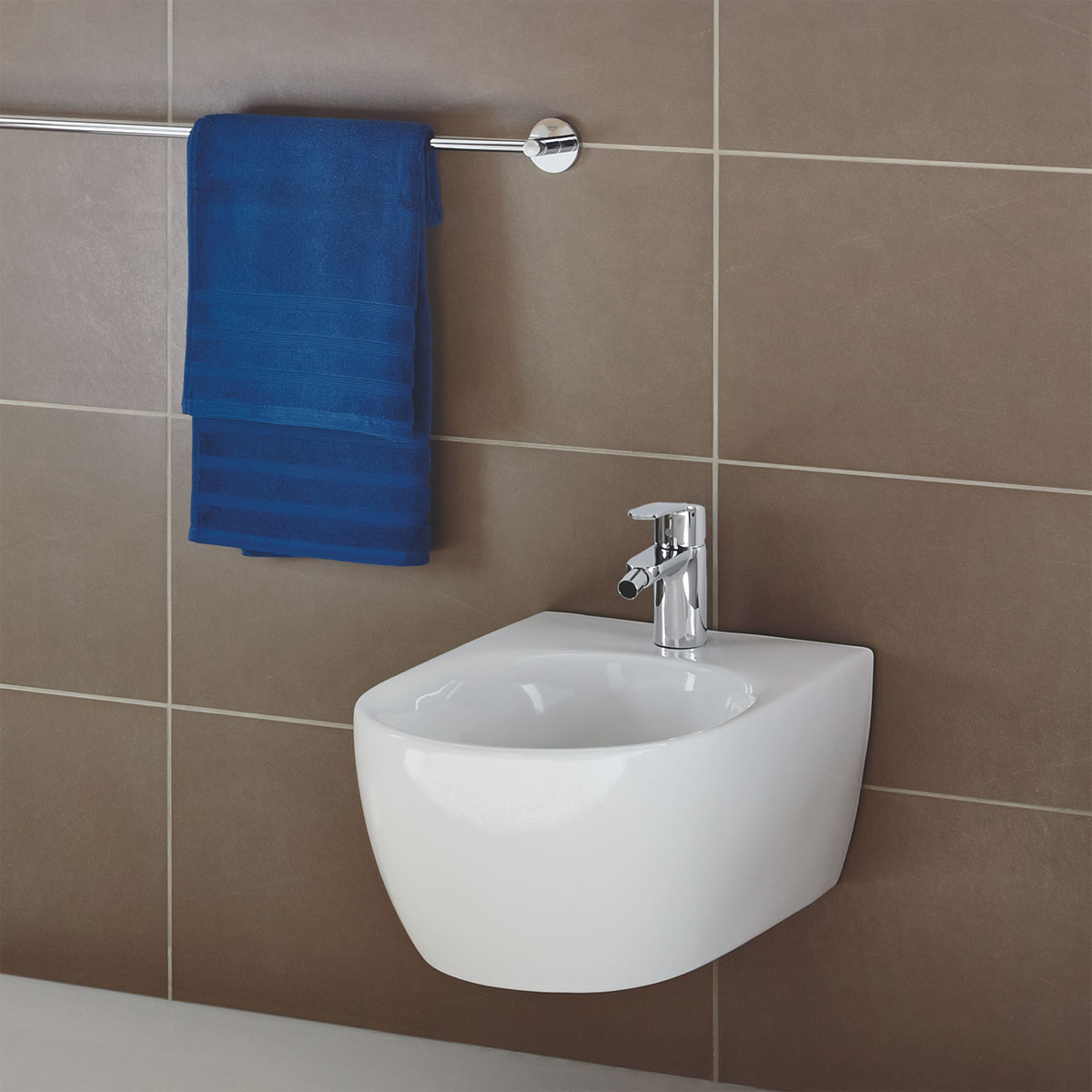 Grohe Einhand-Bidetbatterie Eurostyle Cosmopolitan silber 12,3 x 14,2 cm Bild 3