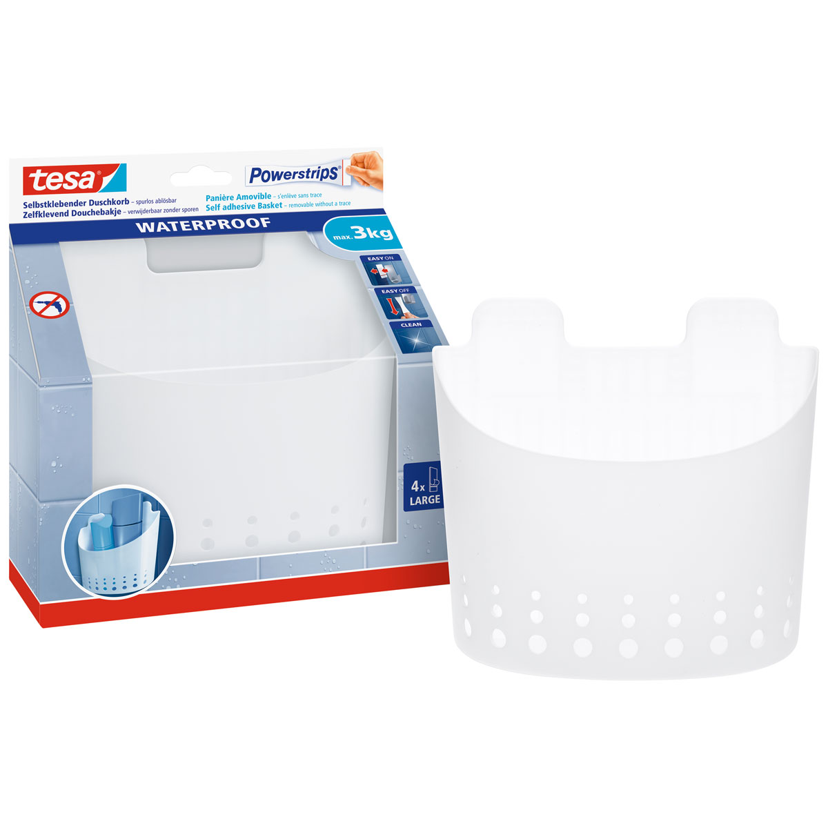 Tesa Powerstrips Waterproof Duschkorb Large Bild 2