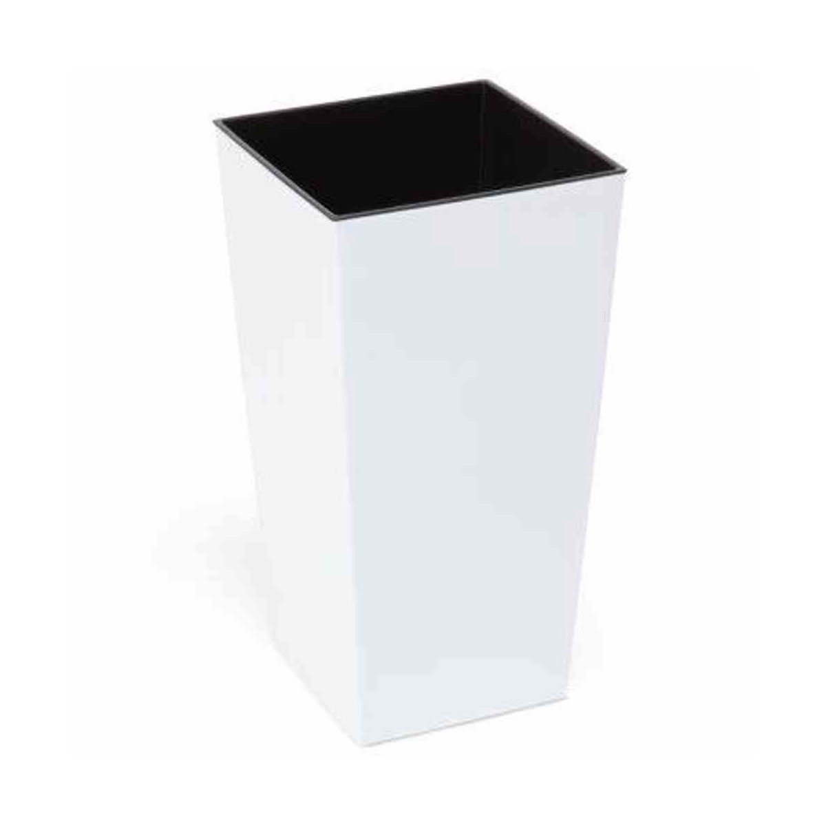 Siena Garden Pflanzgefäß Lyon 35 x 35 x 68 cm weiß Hochglanzoptik Bild 1