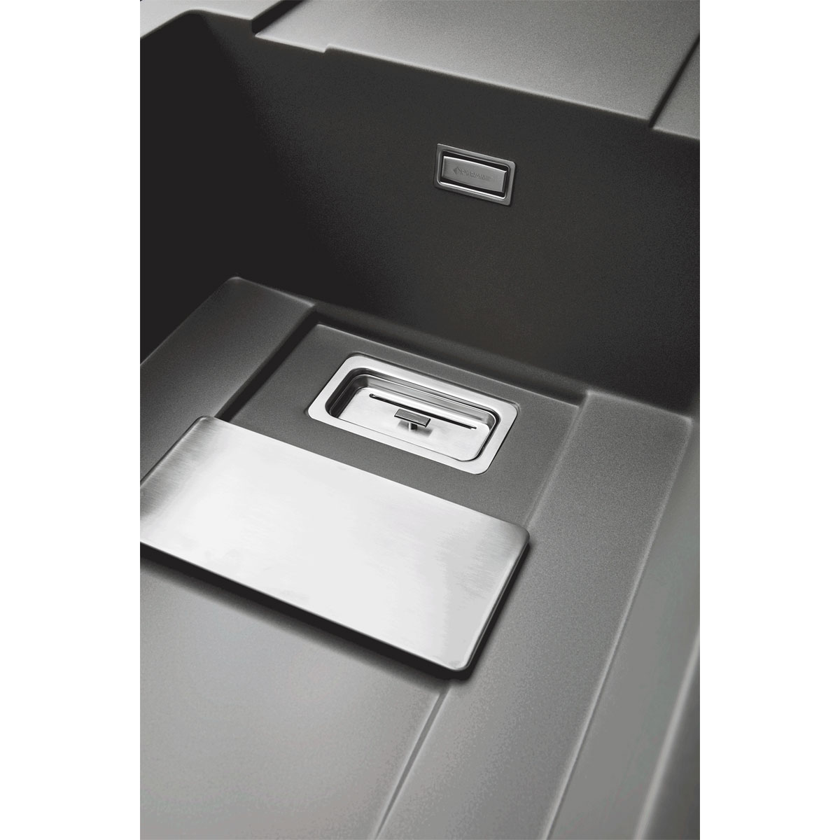 Pyramis  Einbauspuele Kartesio 86 x 50 cm 1B 1D Granit Carbon Bild 2