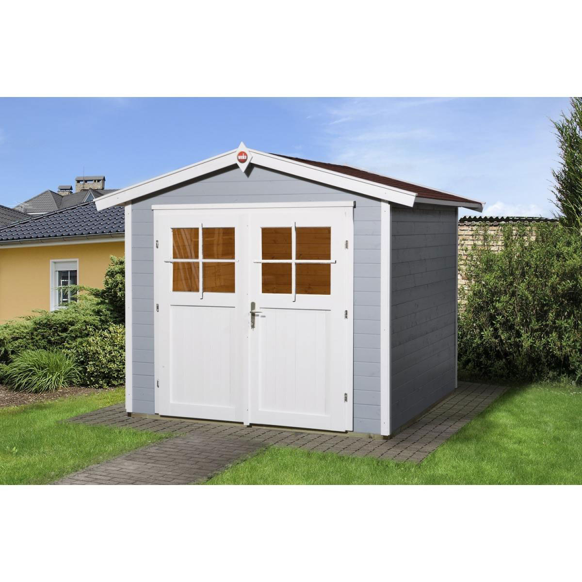 Weka Gartenhaus 224 280 x 259 x 227 cm grau Bild 1