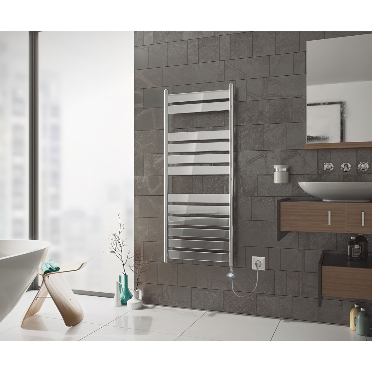 Ximax  Elektrischer Handtuchwärmer C6 1600 x 500 mm 600 Watt Typ 5 Chrom