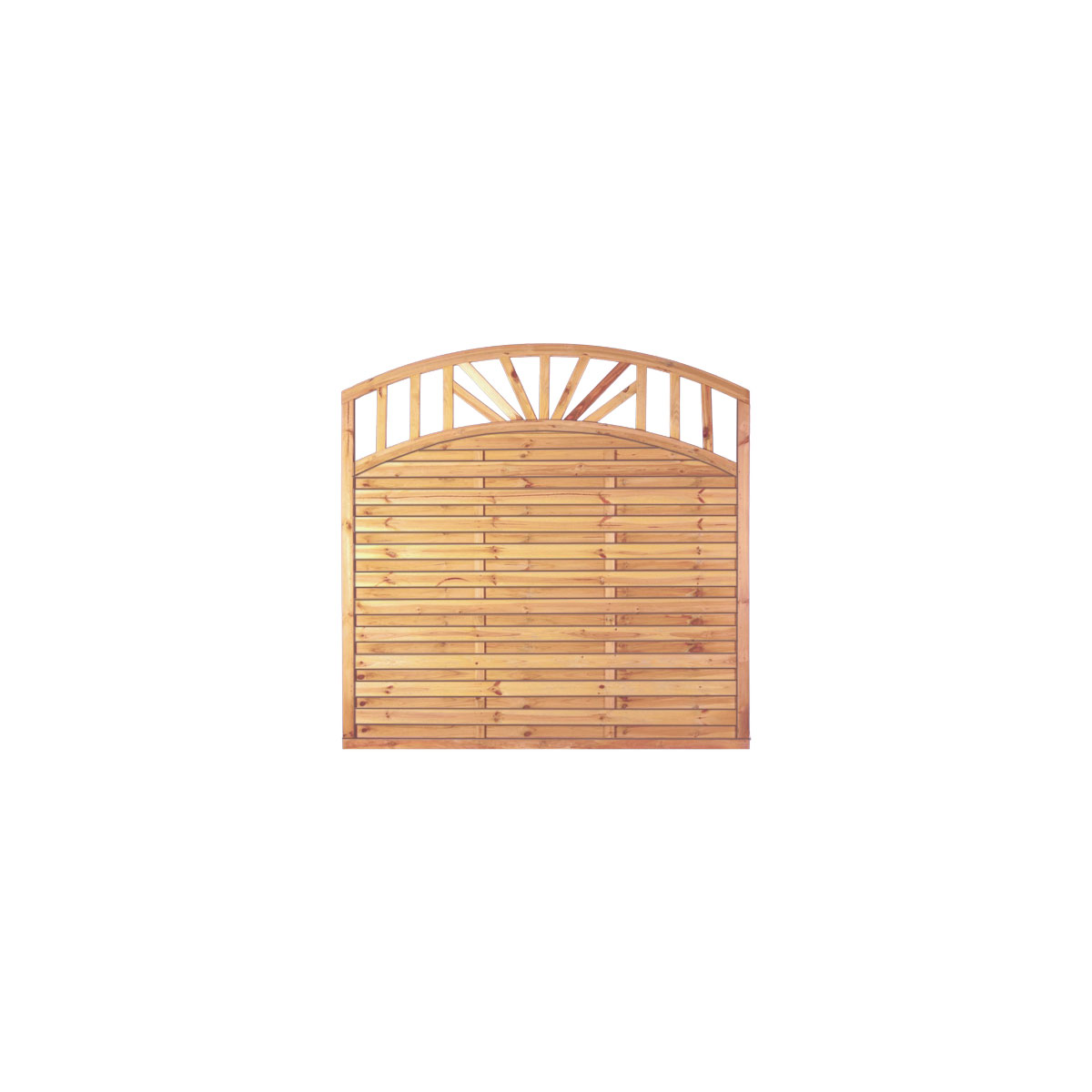 TETZNER & JENTZSCH Zaunserie „FREIBURG“, Doppelbogen, 180 x 180/160 cm, Rahmen 35/55 mm