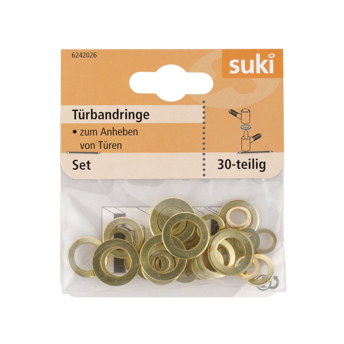 Suki Türbandring Stahl Durchmesser 5 x 10 x 2 cm 30 Stück