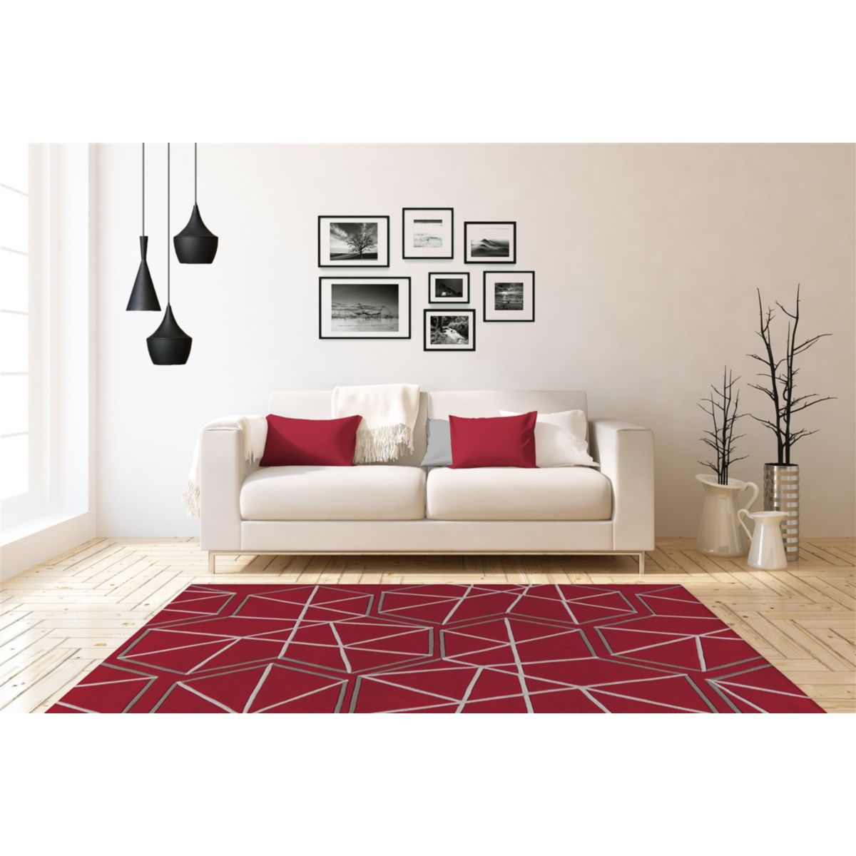 Spirit 3112 Rot / Grau 140cm x 200cm Bild 2