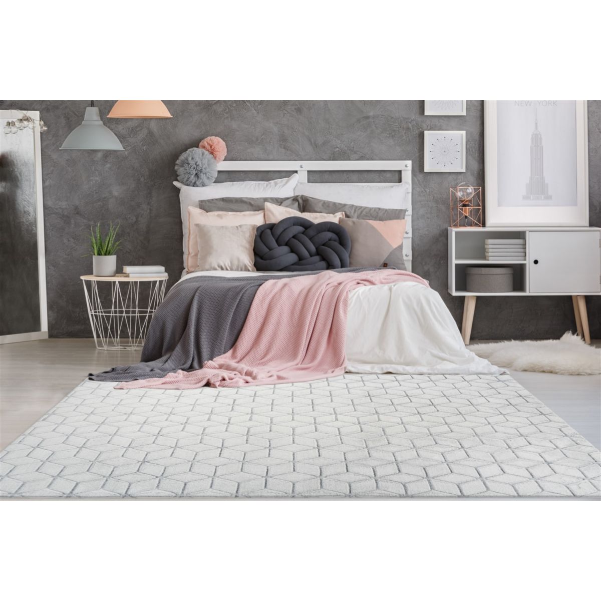 Vivica 125 Weiß / Anthrazit 80cm x 150cm Bild 2