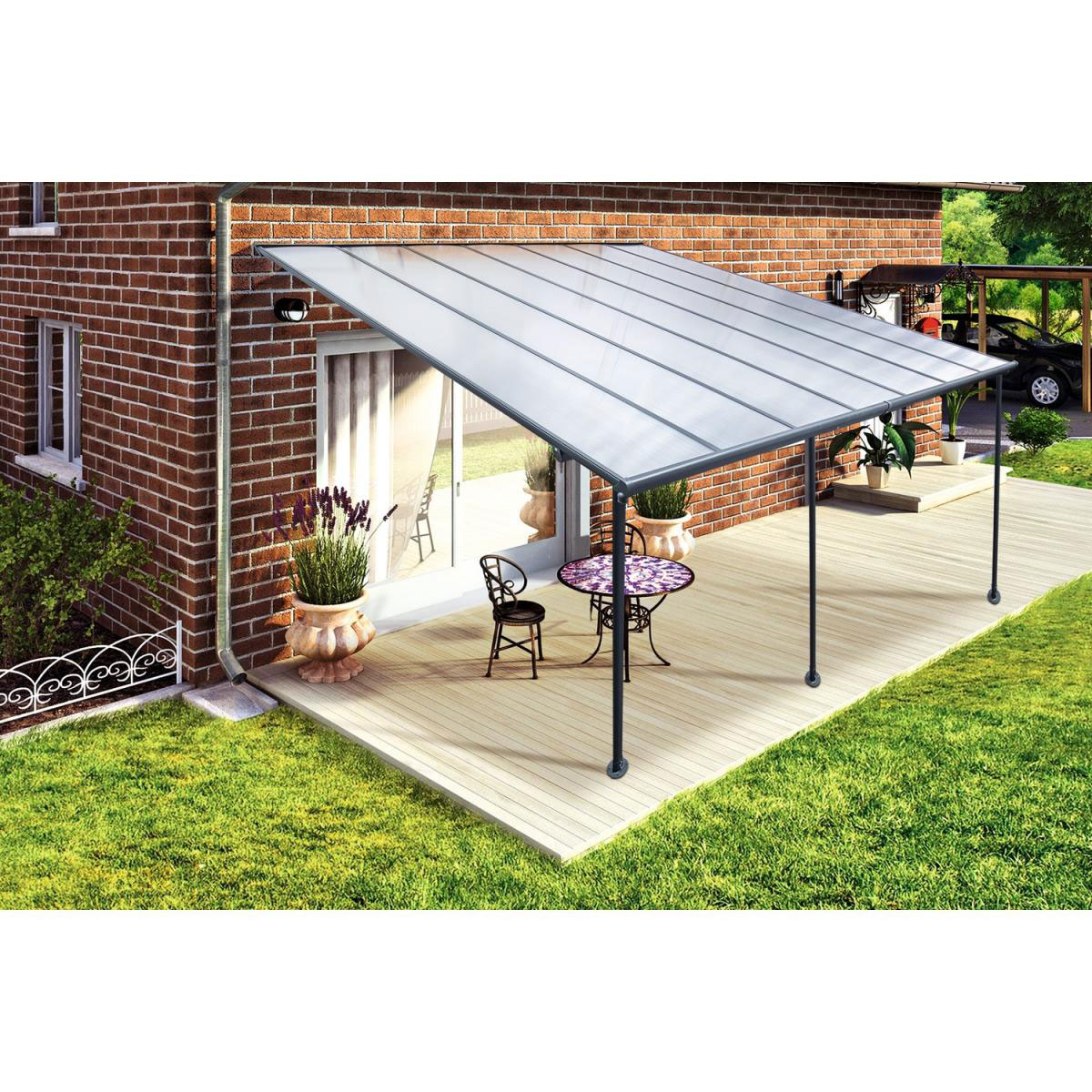 Durabil Terrassenüberdachung 4 x 3 m inkl Regenrinne Bild 4