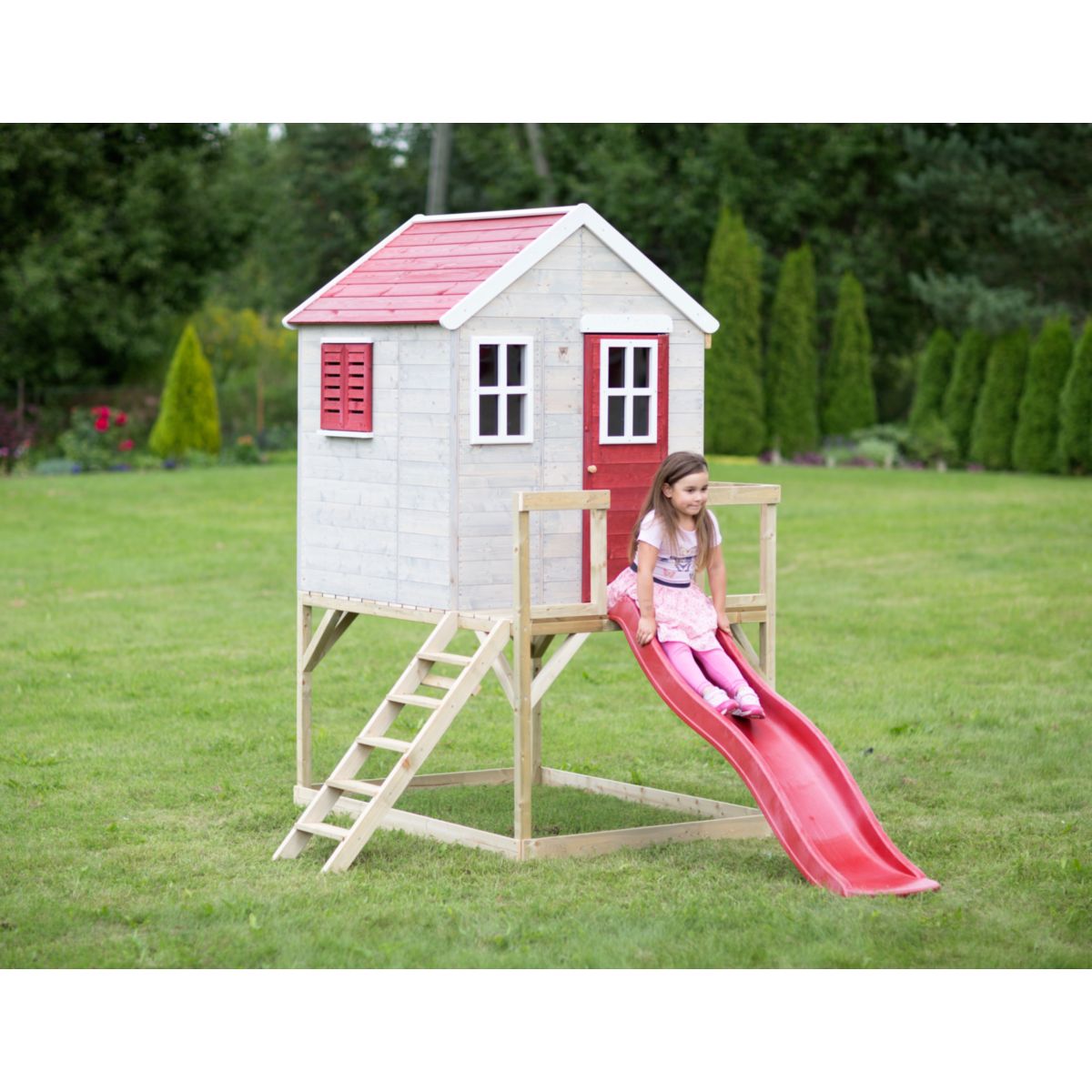 Wendi Toys Spielhaus Tiger inkl. Rutsche 310x197x242 cm Bild 10