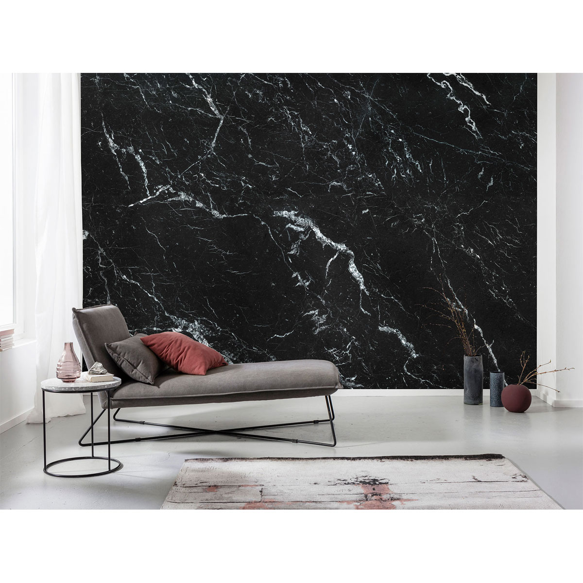 Komar  Vlies Fototapete Marble Nero 400x250 cm