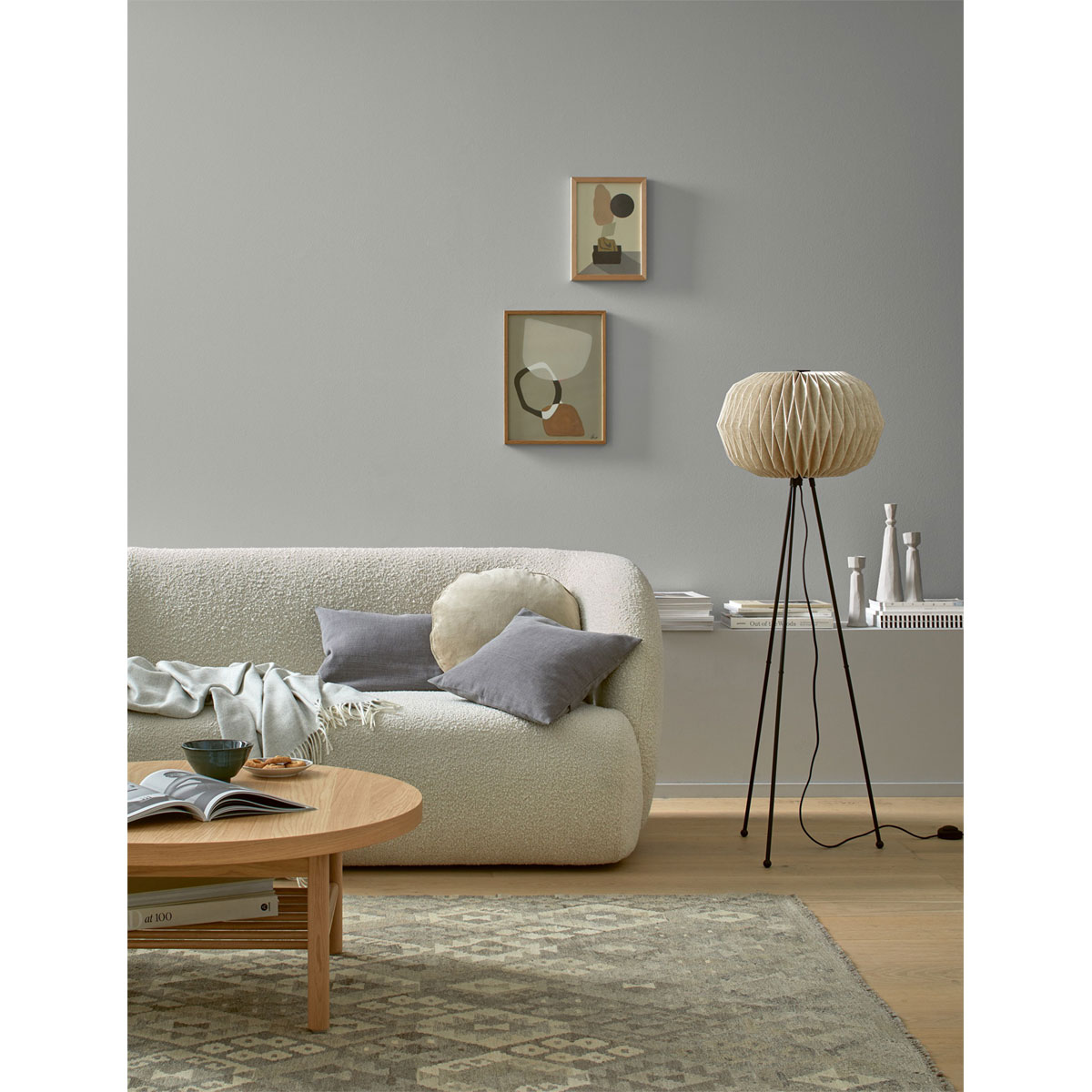 Alpina Innenfarbe pure farben 2,5 L Betongrau matt Bild 2