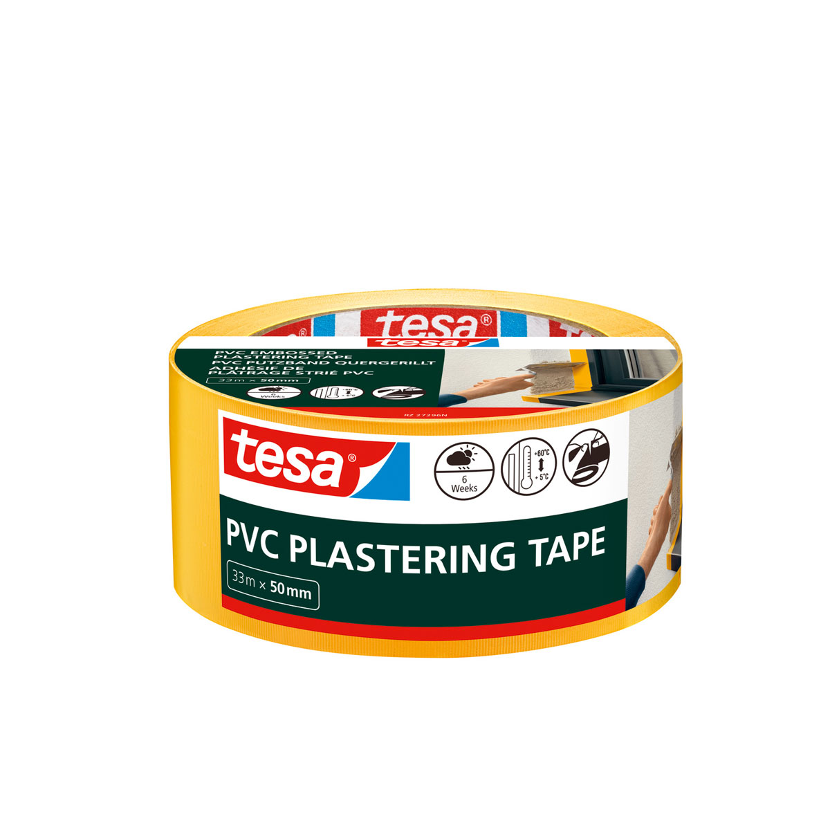 Tesa  Putzband PVC gelb 33m x 50mm Bild 3