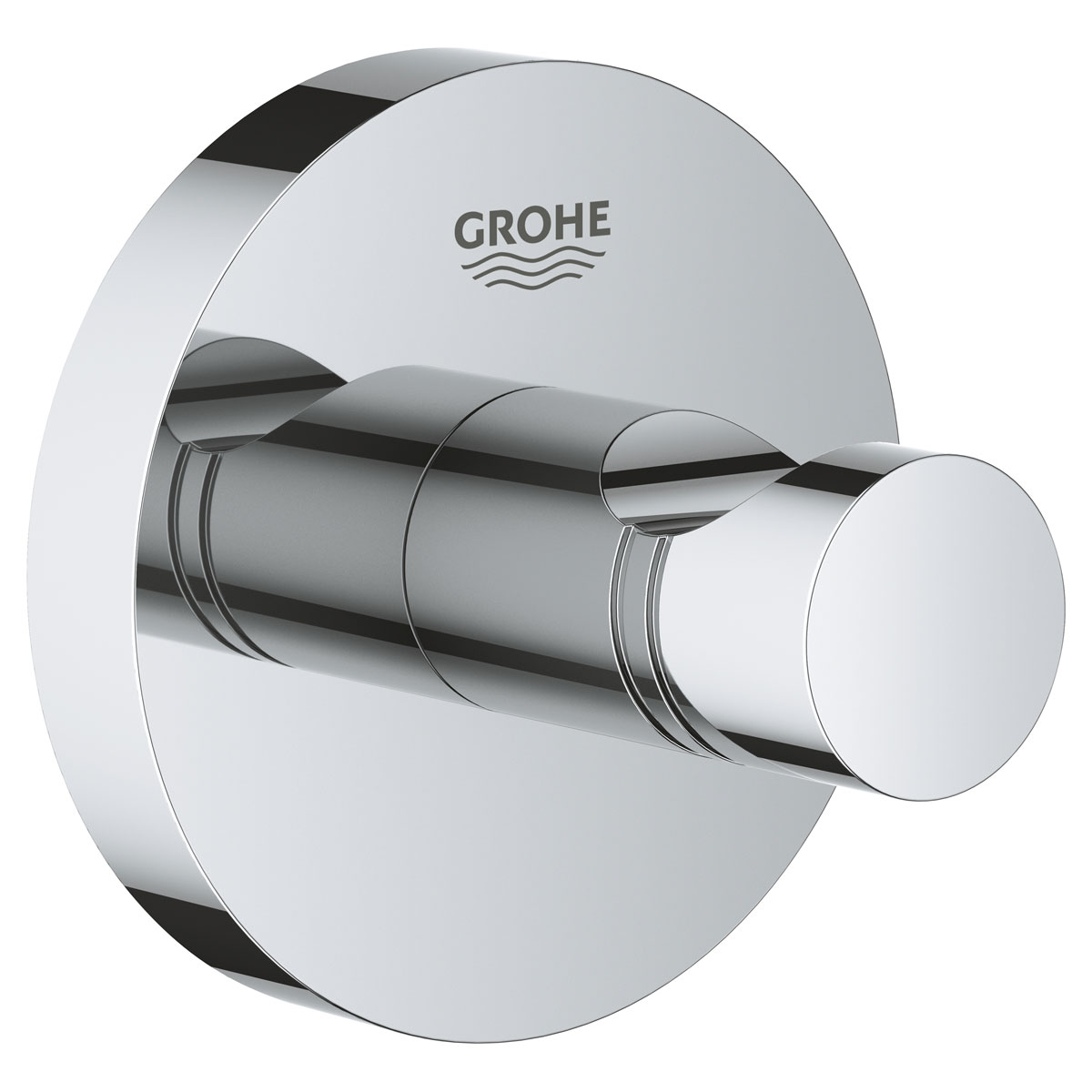 Grohe Bademantelhaken Essentials silber 4,5x Durchmesser 5,4 cm Bild 1
