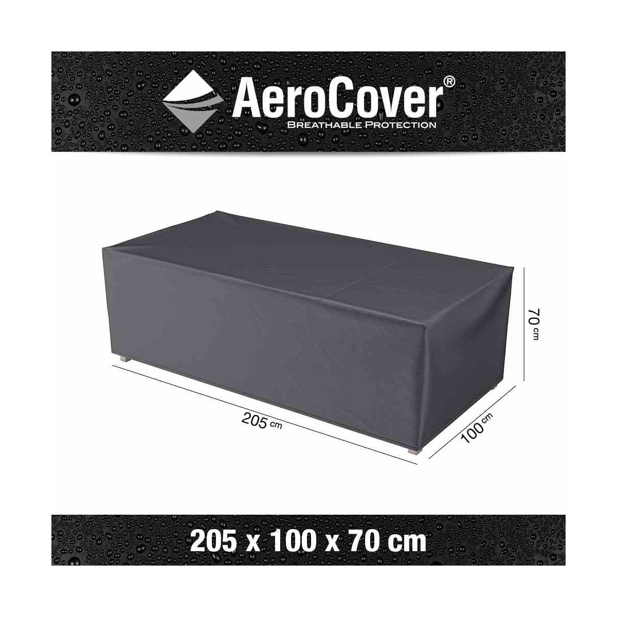 AeroCover Schutzhülle für Loungebänke 205 x 100 x 70 cm anthrazit Bild 2