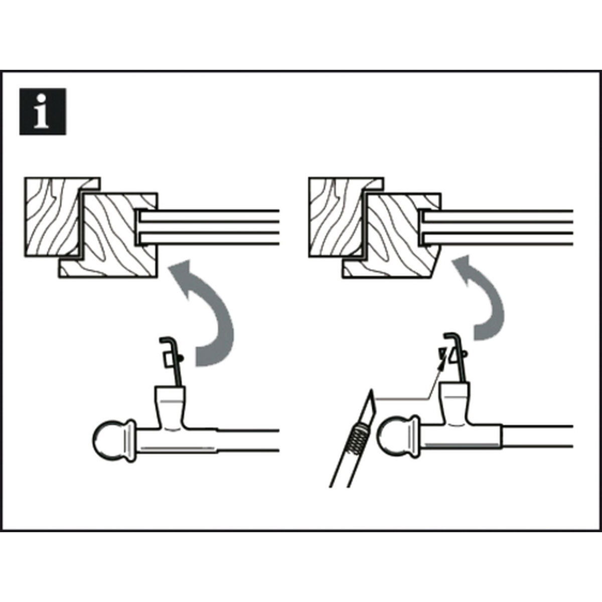 Gardinia Klemmstange Press und Go Durchmesser 9/12 mm 50-80 cm Edelstahl-optik Bild 2