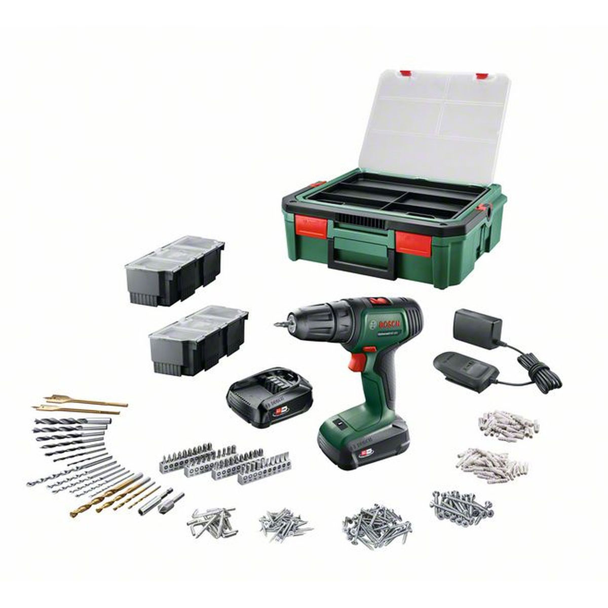 Bosch   Akku-Bohrschrauber-Set UniversalDrill 18V 2x 1,5Ah Akkus 6-teilig Bild 1