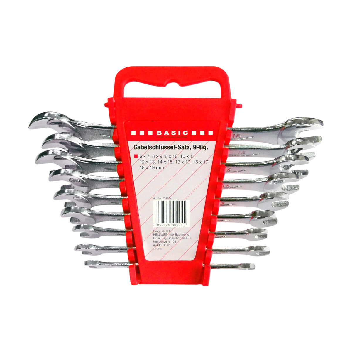 Basic Gabelschlüssel-Satz 9 teilig