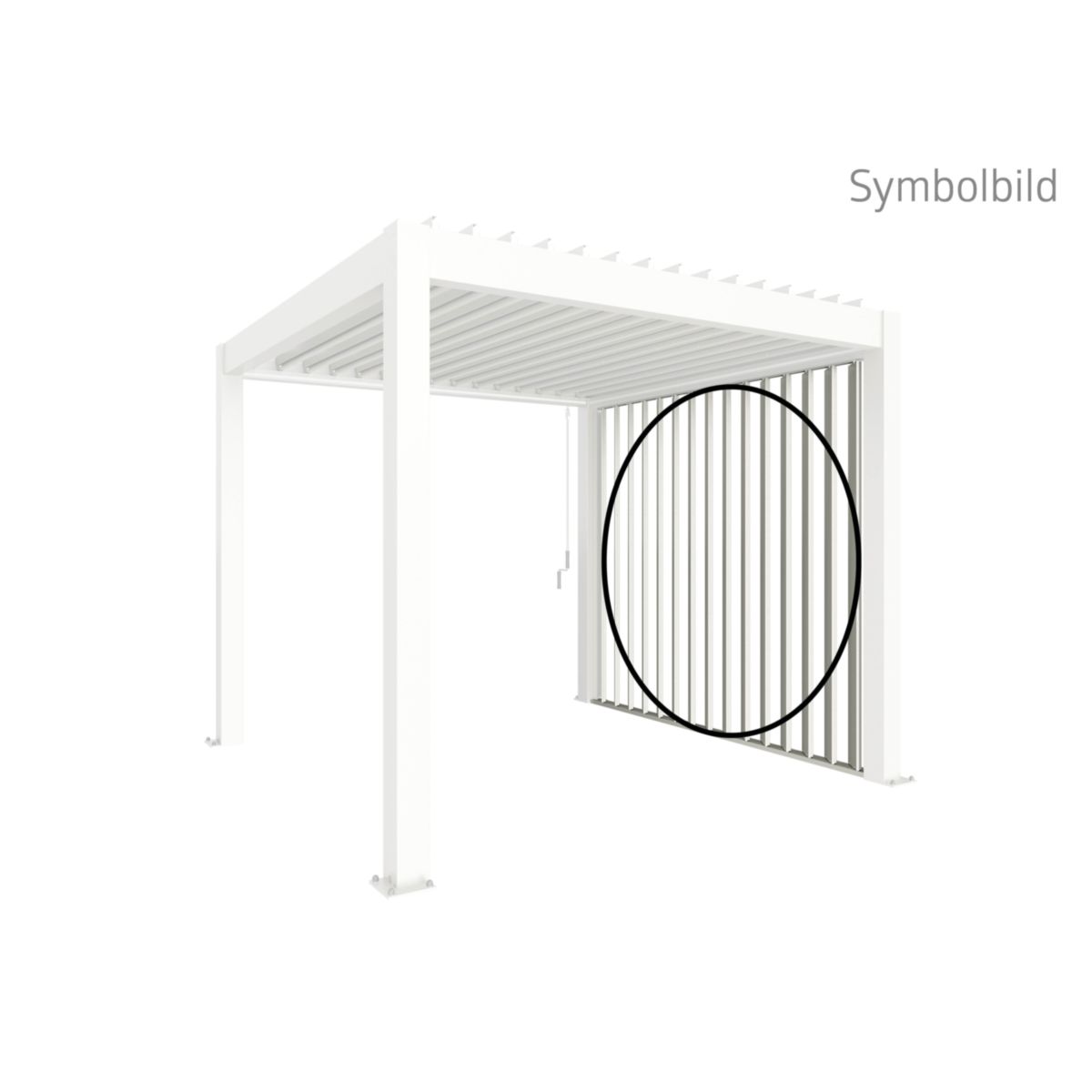 Biohort LamellenSeitenwand 2m weiss für Pergola