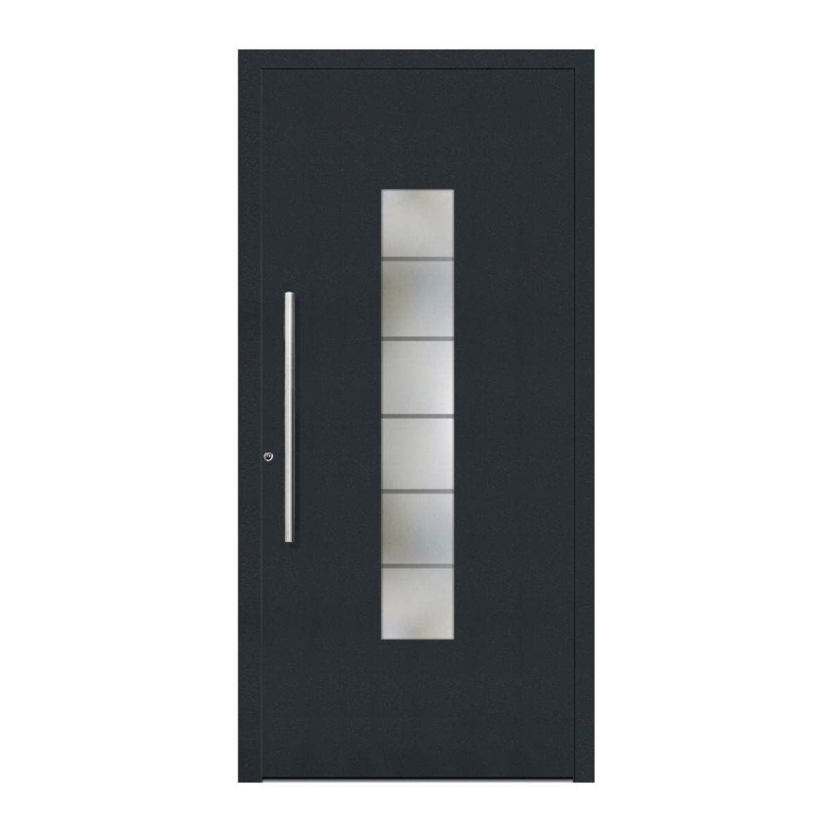 Aluminium-Sicherheitshaustür 108 Lucca anthrazit Anschlag links 100 x 210 cm