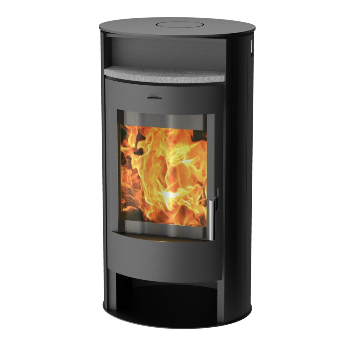 Fireplace Kaminofen Borneo 6kWStahl Anschl. oben 150mm