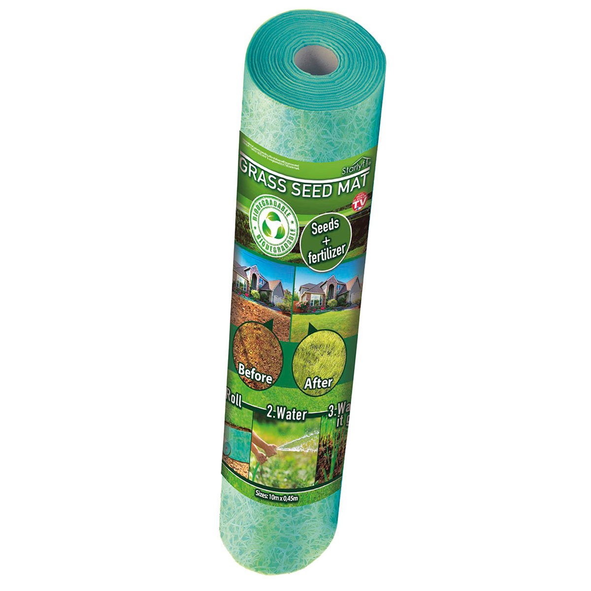 Starlyf Matte mit Grassamen Grass Seed Mat 10m x 0,45m